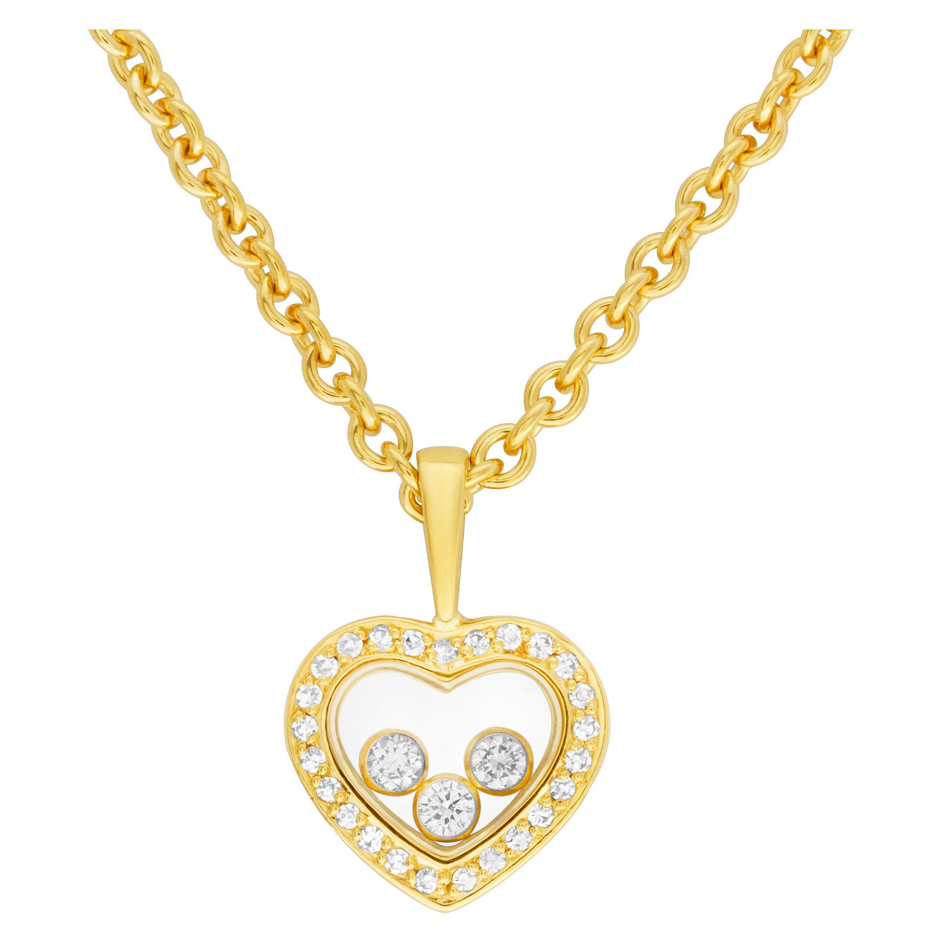 Chopard Happy Diamonds Icons pendant on 18k gold chain Gray Sons