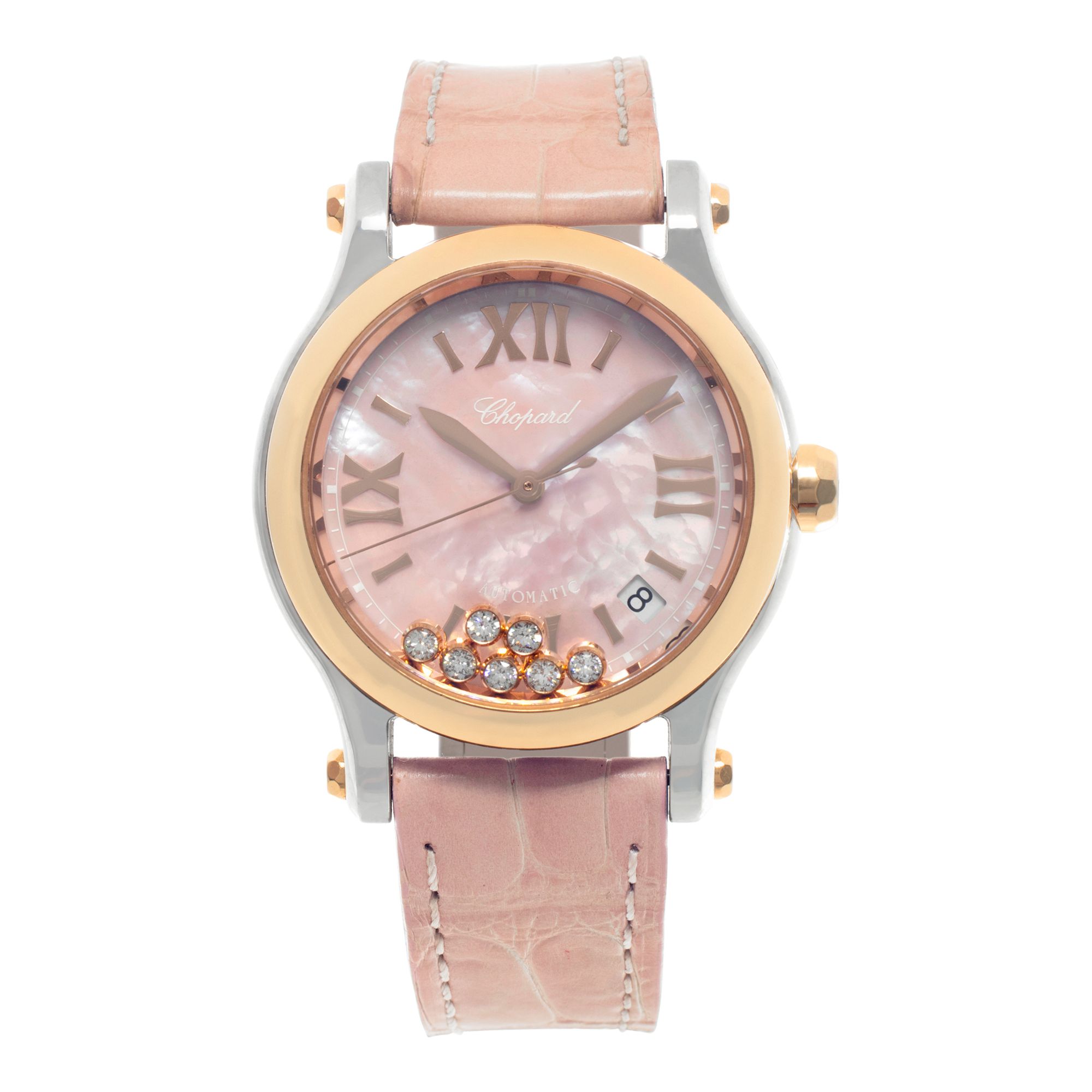 Pre-owned Chopard Happy Sport 278559-6021 18k rose gold |