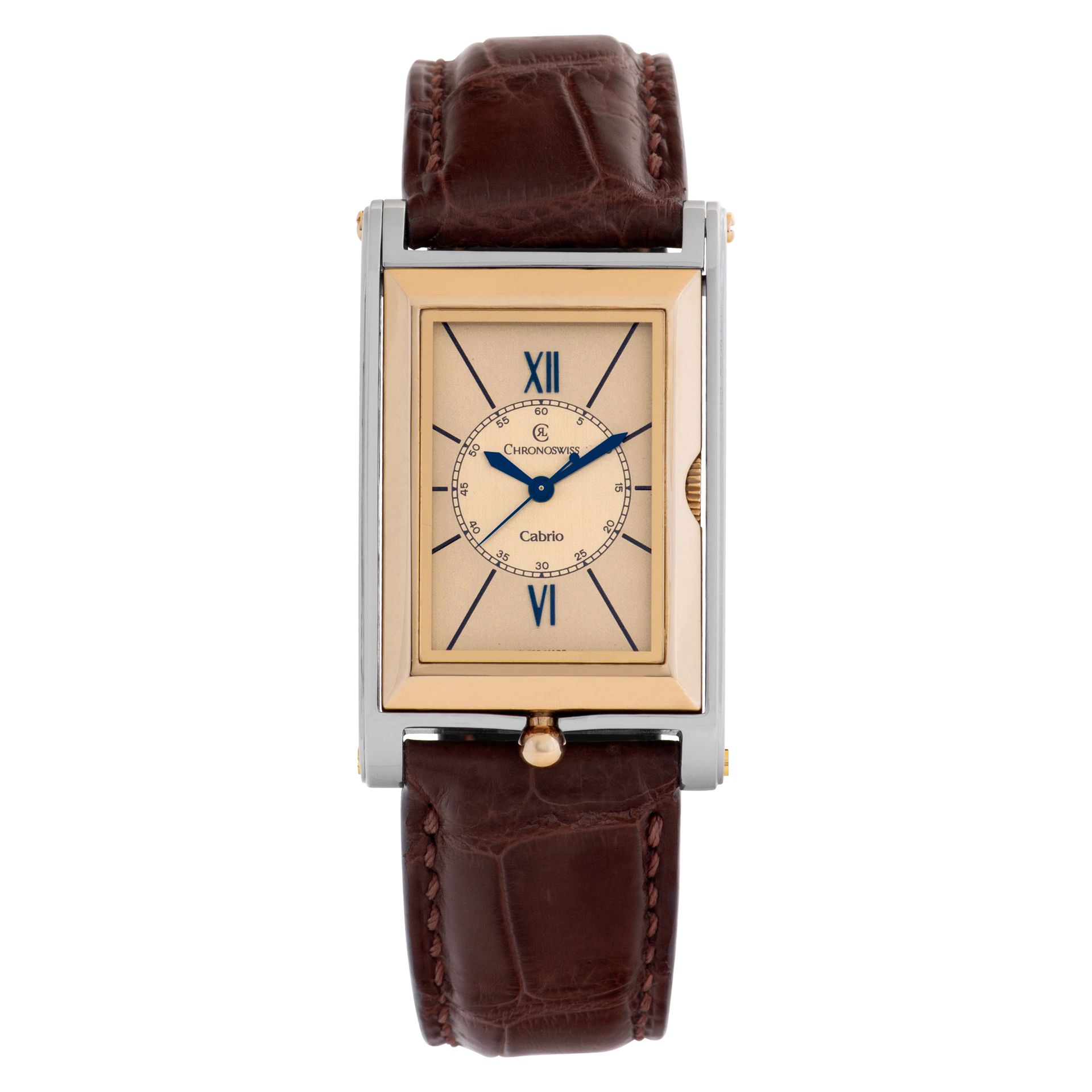 Pre-owned Chronoswiss Cabrio ch2672 18k rose gold & stainles