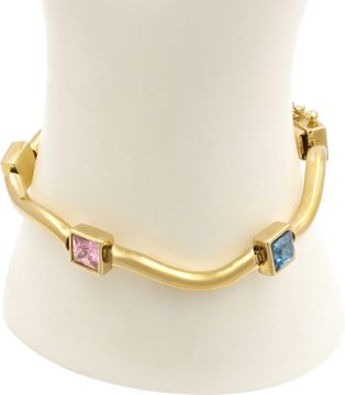 Citrine, Topaz. Sapphire, Amethyst bracelet in 18k Yellow Gold
