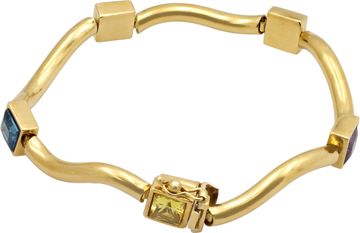 Citrine, Topaz. Sapphire, Amethyst bracelet in 18k Yellow Gold
