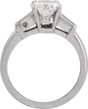 Classic Diamond Ring in platinum. Ring Size: 5