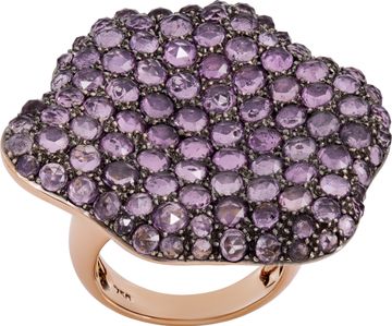 Clover/Cloud shaped ring in 18k rose gold Ring Collection