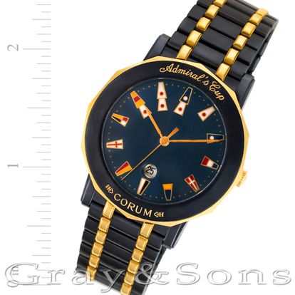 稼働CORUM Admiral's Cup 99.430.34 V585正規品 CORUM コルム 99.430.34.V585 アドミラルズカップ ガンブルー