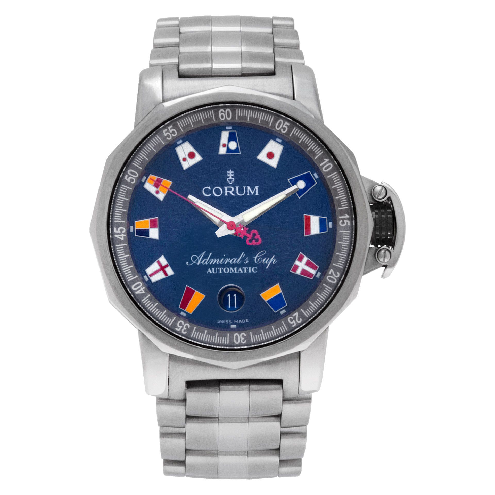 Used Corum Admirals Cup 82.833.20 stainless steel 41mm auto