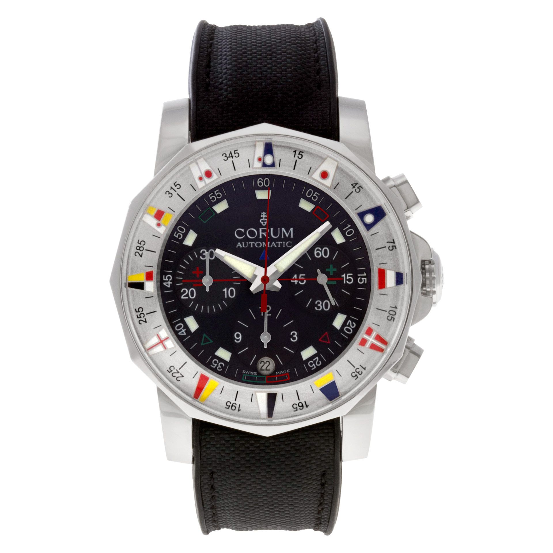 Used Corum Admirals Cup 985.630.20 stainless steel 42.5mm