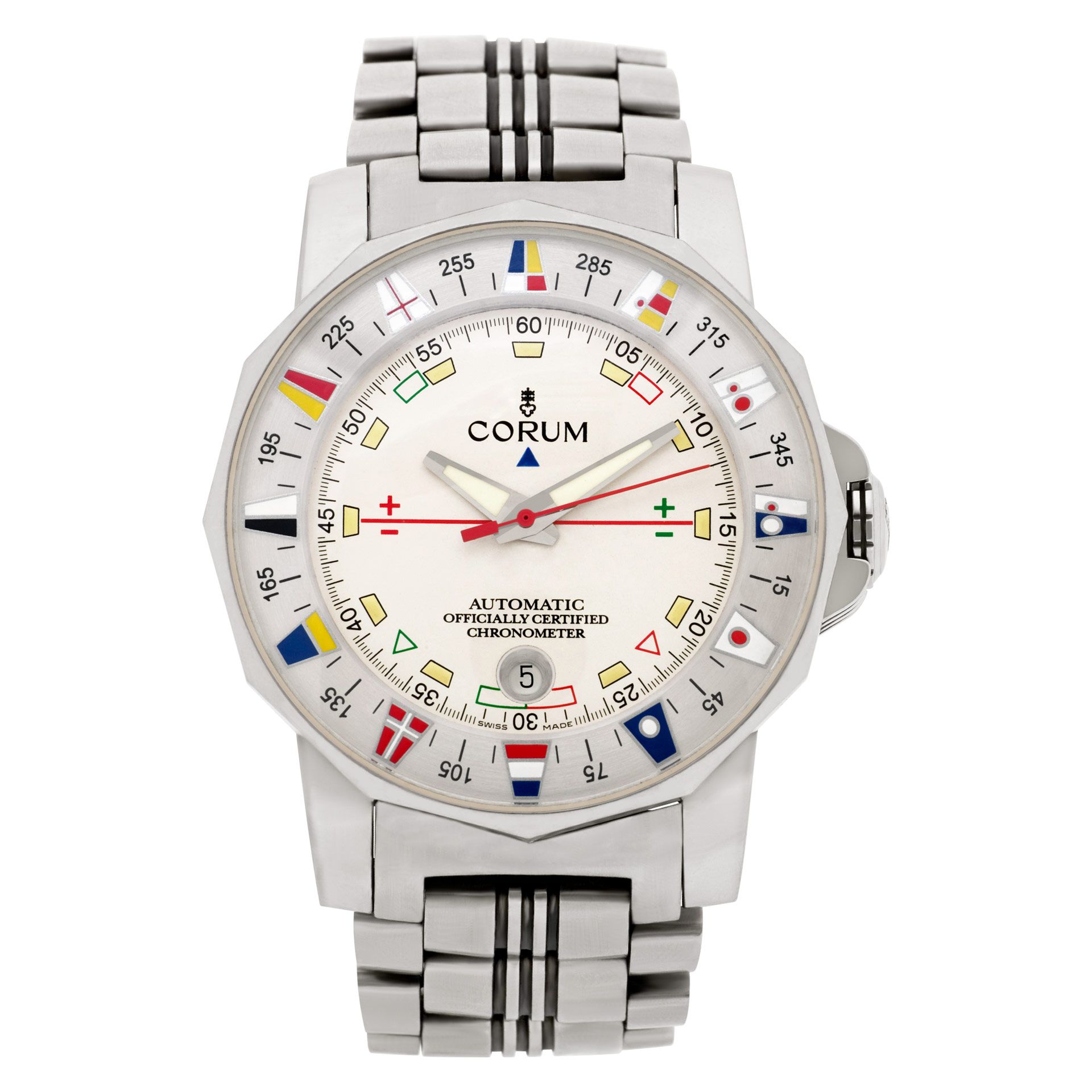 Used Corum Admirals Cup 982.630.20 stainless steel 43.5mm
