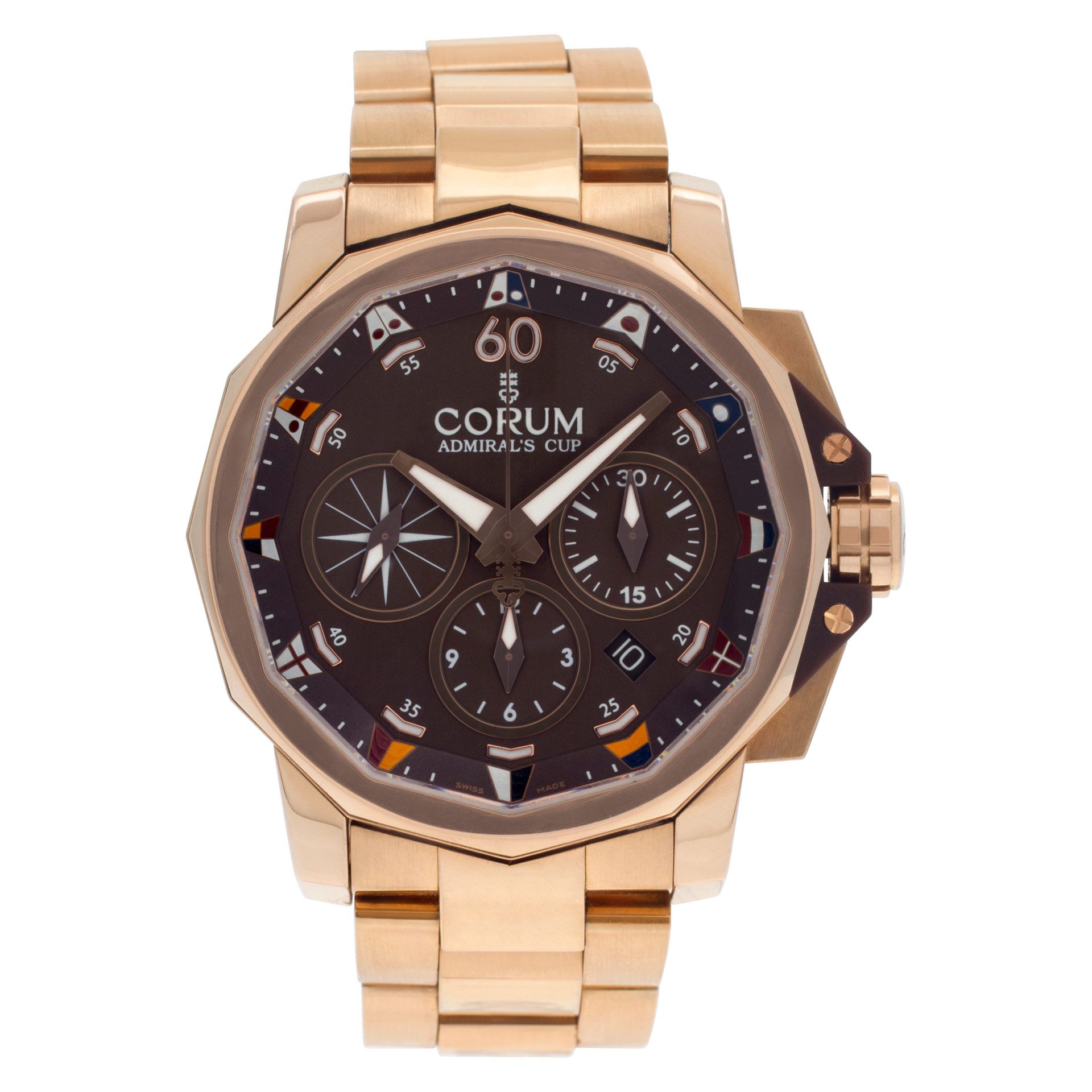 Pre-owned Corum Admirals Cup 60723.205005 18k rose gold |