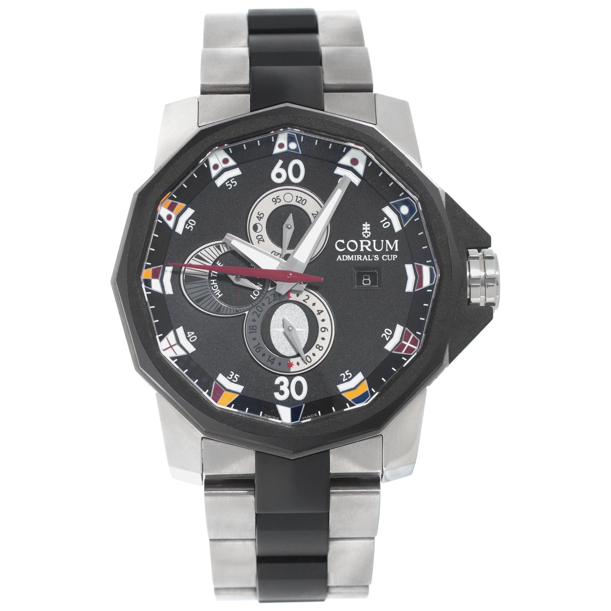 Pre-owned Corum Admirals Cup 947.933.04 titanium 48mm auto