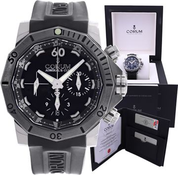 Corum Admirals Cup 753.451.04/0371 AN22 Titanium Black dial mm Automatic w Corum Admirals Cup 753.451.04/0371 AN22 Mens Watch Collection