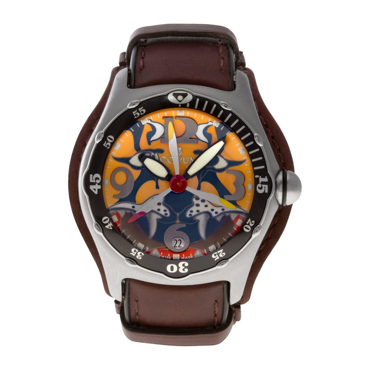 Pre-owned Corum Bubble stainless steel 44mm auto