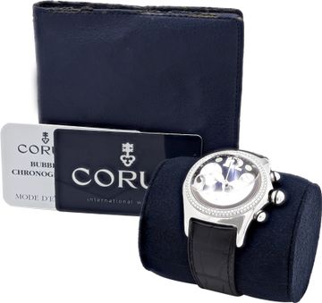 Corum Bubble 396.150.20 Stainless Steel Black dial 45mm Quartz watch