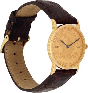 Corum $10 Coin 18k Gold dial 28mm Quartz watch