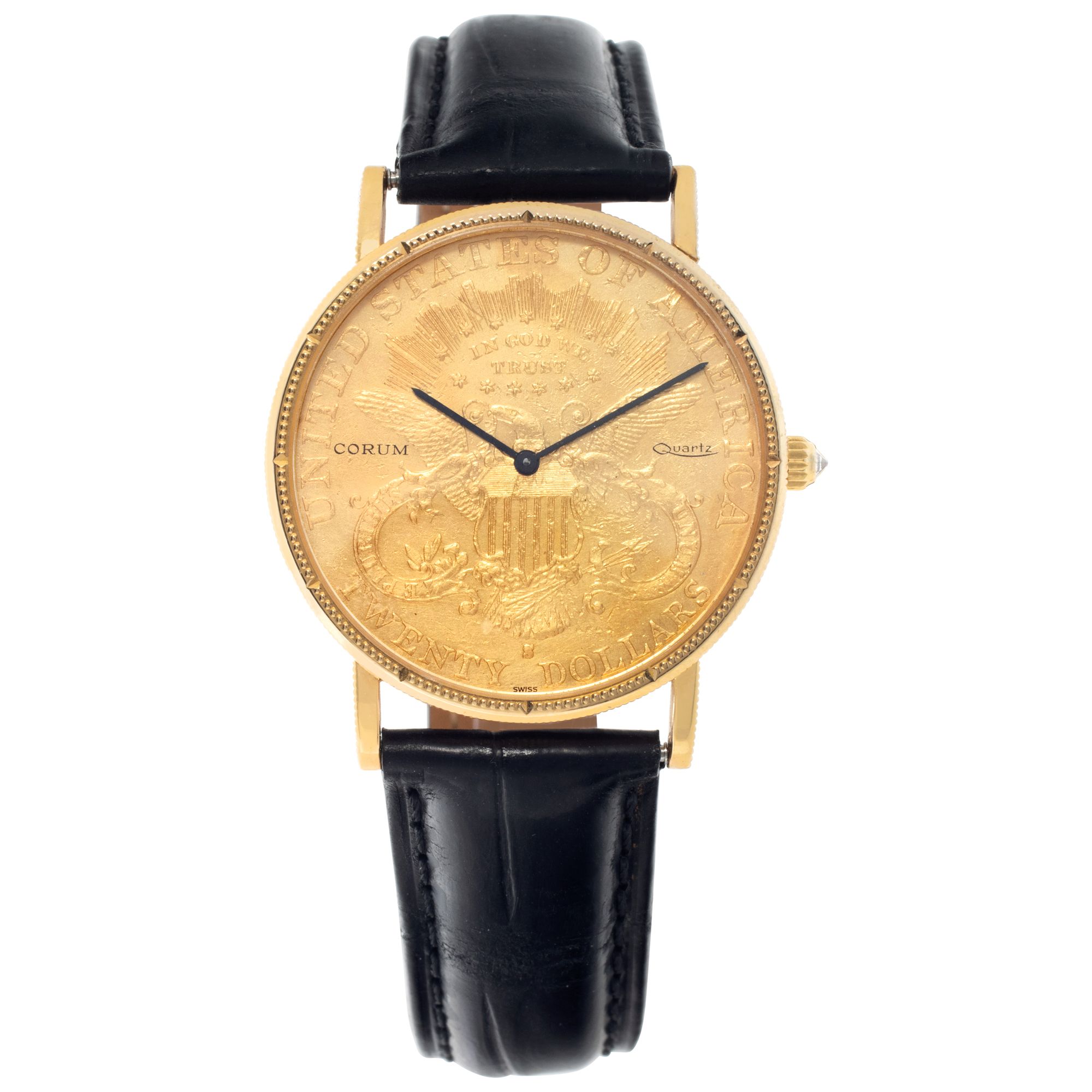 Pre-owned Corum $20 Coin 1895 18k 35mm Quartz watch | | Gray & Sons