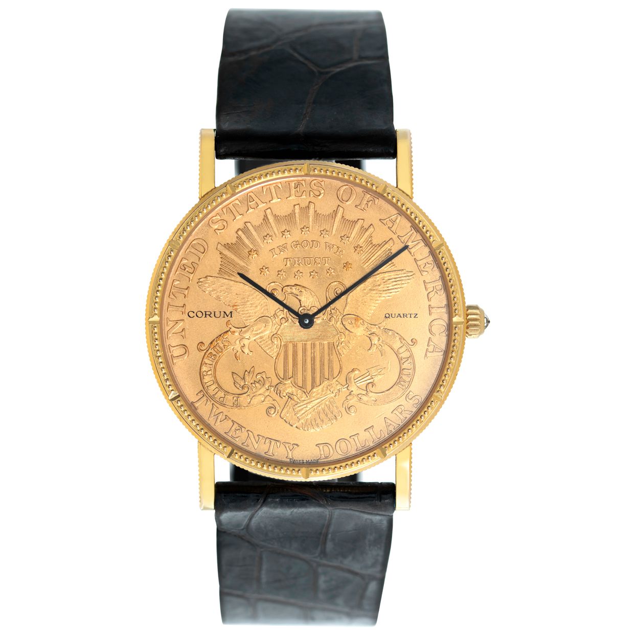 Used Corum $20 gold piece 1896 18k 35mm Quartz watch | Gray & Sons