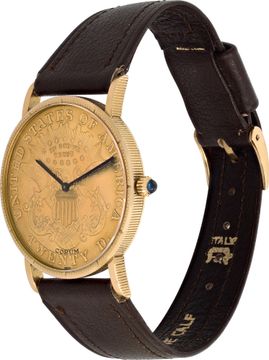 Corum $20 gold piece xxx 18k Yellow Gold Gold dial 35mm Manual watch