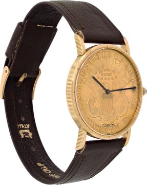 Corum $20 gold piece xxx 18k Yellow Gold Gold dial 35mm Manual watch