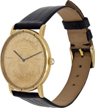 Corum $20 gold piece 18k Yellow Gold 18k Gold dial 35mm Quartz watch