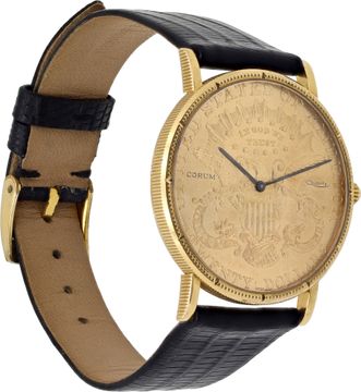 Corum $20 gold piece 18k Yellow Gold 18k Gold dial 35mm Quartz watch