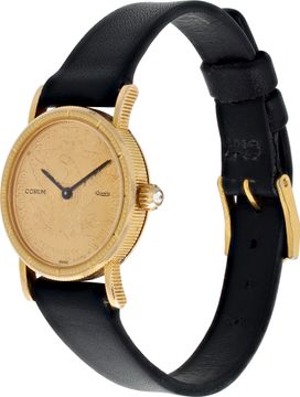 Corum $5 Coin watch in 18k yellow gold
