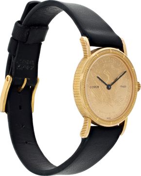 Corum $5 Coin watch in 18k yellow gold