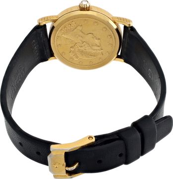 Corum $5 Coin watch in 18k yellow gold