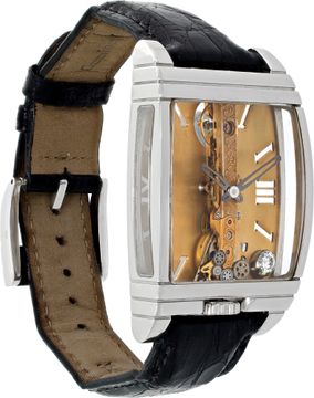 Corum Golden Bridge 113.560.70 in Platinum w/ Gold dial 50mm Manual watch