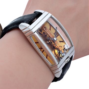 Corum Golden Bridge 113.560.70 in Platinum w/ Gold dial 50mm Manual watch