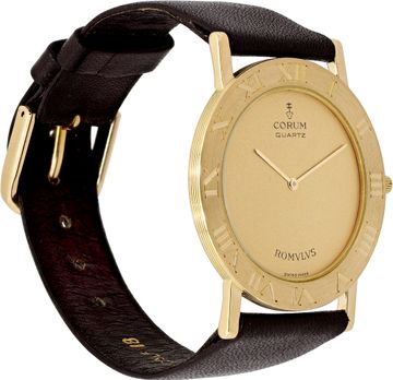 Corum Romulus 5050156 18k Yellow Gold Yellow dial 32mm Quartz watch