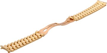 Custom 18k yellow gold bracelet (20mm x 16 mm) with a 18K Deployant buckle.