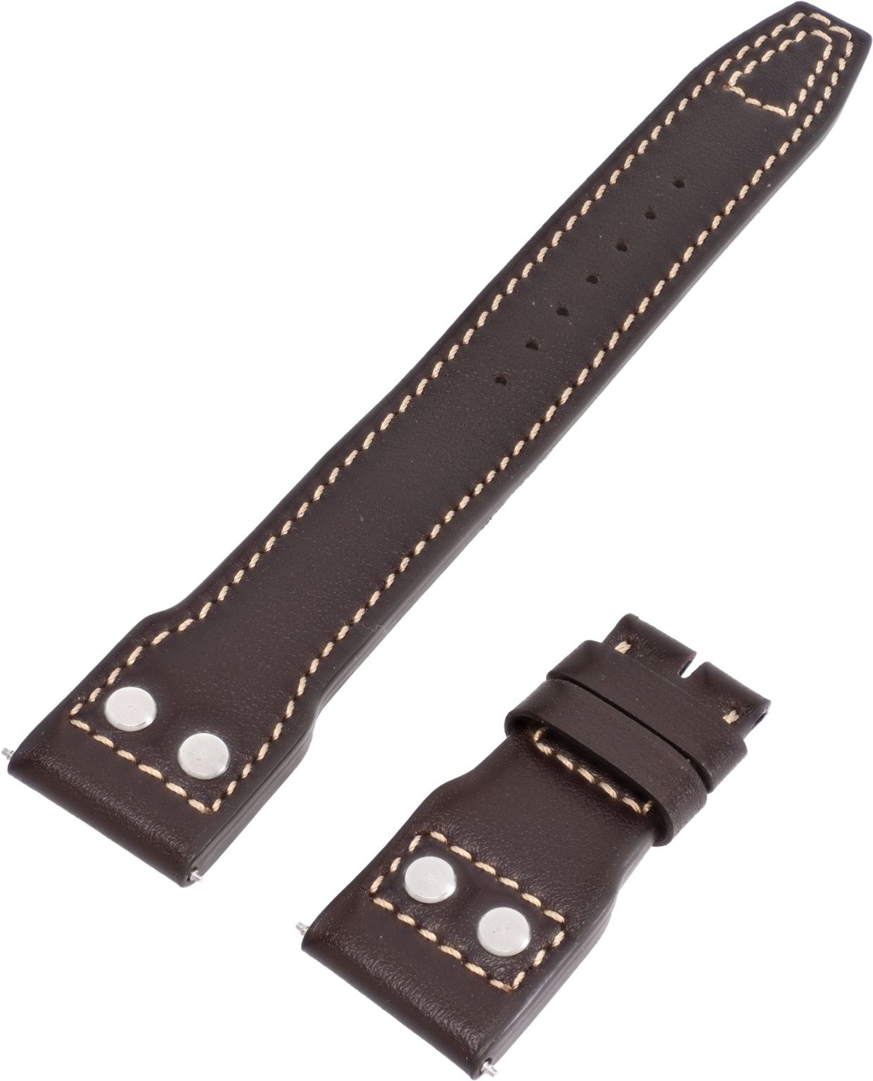 【新品未使用】IWC ブラウンレザー ベルト 22㎜18㎜ Custom IWC Big Pilot Brown strap (22mm x 18mm) | Gray & Sons Jewelers