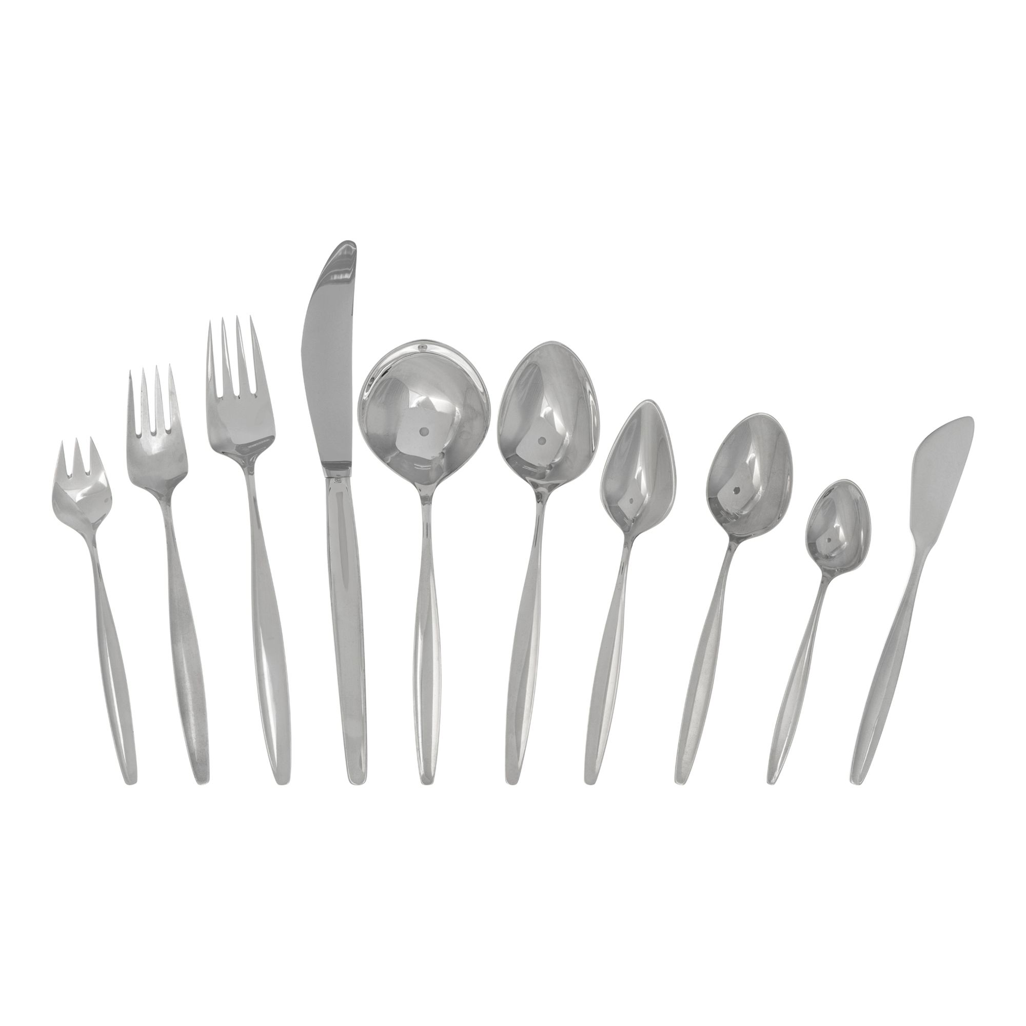 CYPRESS, GEORG JENSEN sterling silver flatware set | Gray & Sons