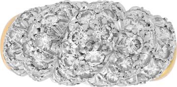 David Webb diamond ring in 18k yellow gold and platinum