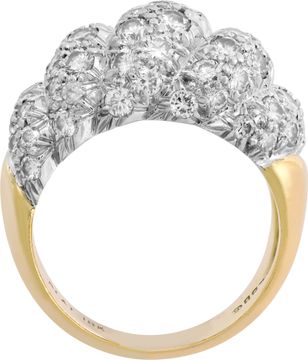 David Webb diamond ring in 18k yellow gold and platinum