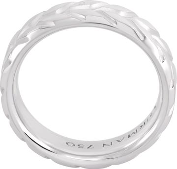 David Yurman 18k white gold chevron link