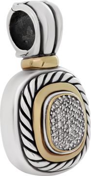 David Yurman Albion collection Pendant in 18k yellow gold and sterling silber with center pave diamonds.