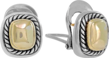 David Yurman Alboin earrings in sterling silver &14k yellow gold