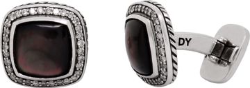 David Yurman Alboin Mother of Pearl and diamond cufflinks