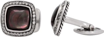 David Yurman Alboin Mother of Pearl and diamond cufflinks