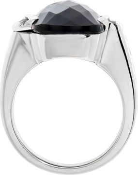 David Yurman Black Onyx Ring With Diamond Accents
