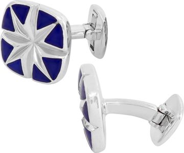 david yurman blue and sterling silver cufflink