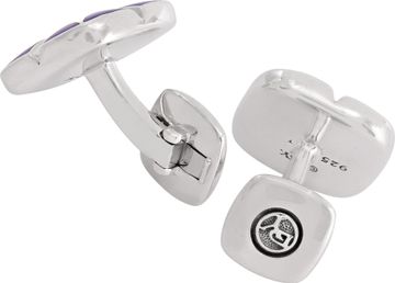 david yurman blue and sterling silver cufflink
