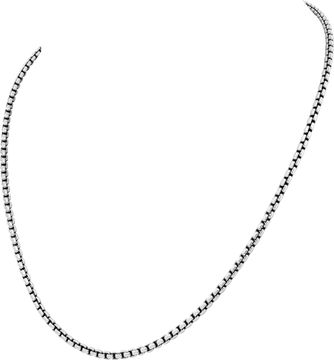 David Yurman Box Chain in sterling silver.