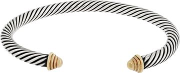 David Yurman Cable bangle in 14k yellow gold and sterling silver