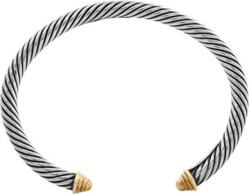 David Yurman Cable bangle in 14k yellow gold and sterling silver