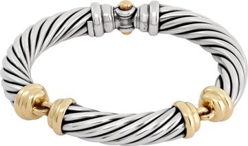 David Yurman Cable Bracelet 10mm sterling silver and 14k yellow gold David Yurman Cable Bracelet 10mm sterling silver and 14k yellow gold Bracelet Collection