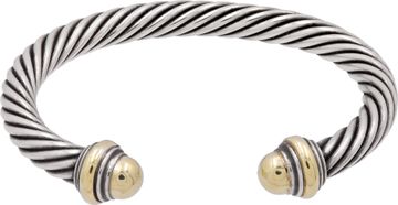 David Yurman Cable bracelet in sterling silver and 14k yellow gold 7mm David Yurman Cable bracelet in sterling silver and 14k yellow gold Bracelet Collection