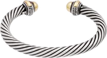 David Yurman Cable bracelet in sterling silver and 14k yellow gold 7mm