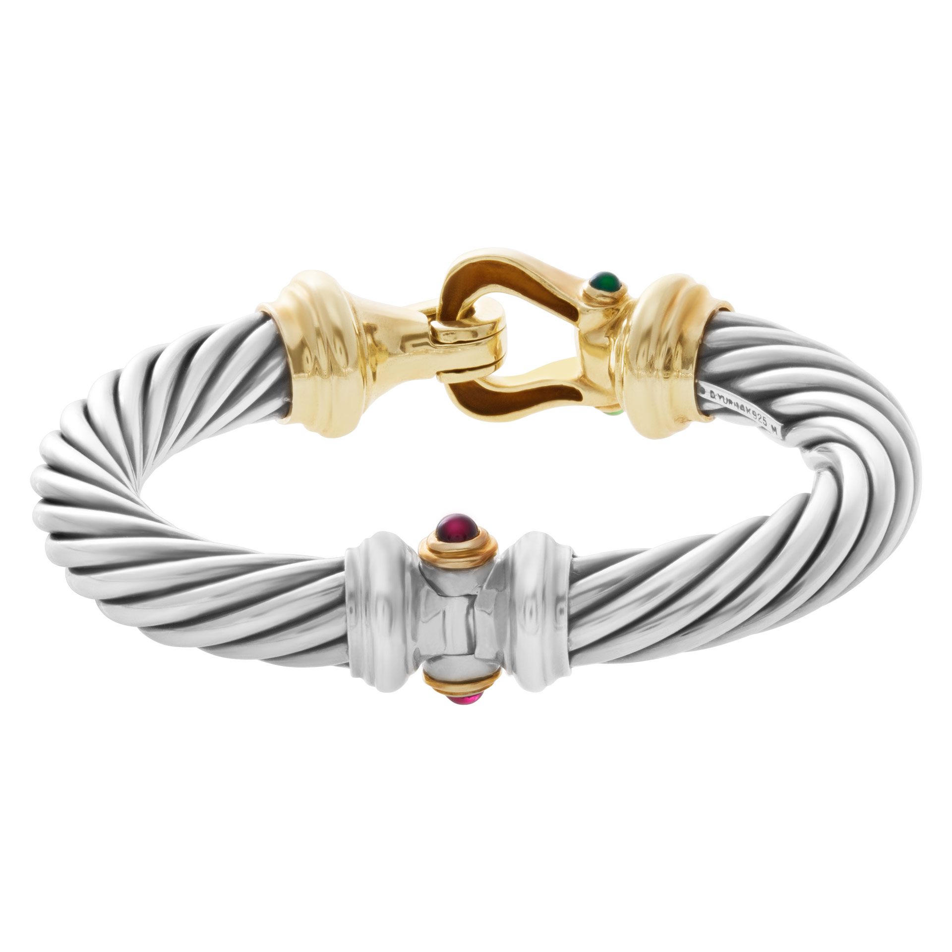 David Yurman Cable Classic buckle bracelet in 14k and sterling silver