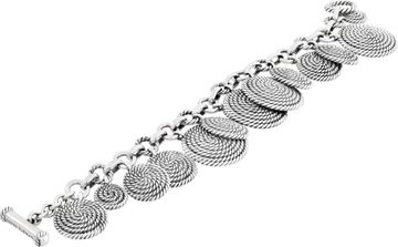 David Yurman Cable Coil charm bracelet in sterling silver